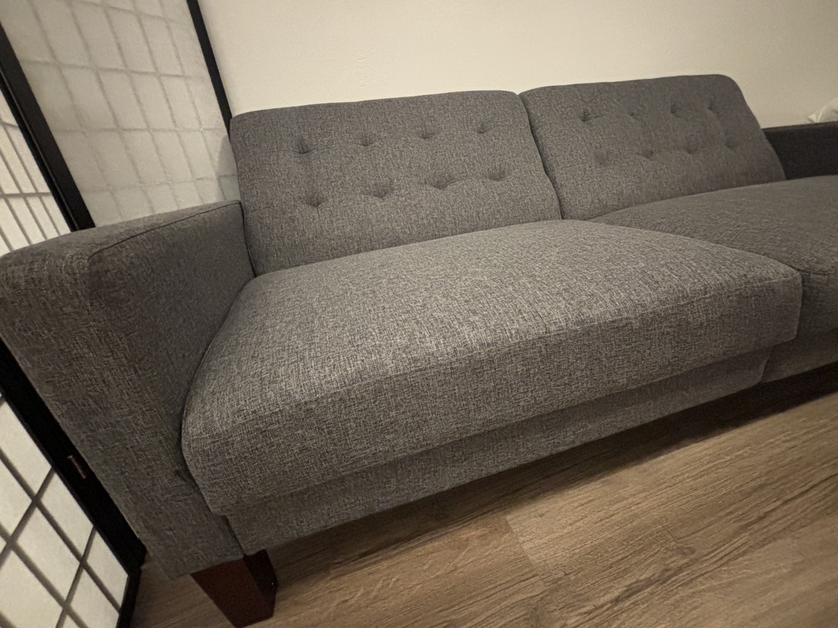 Gray Futon Sofa - photo 3