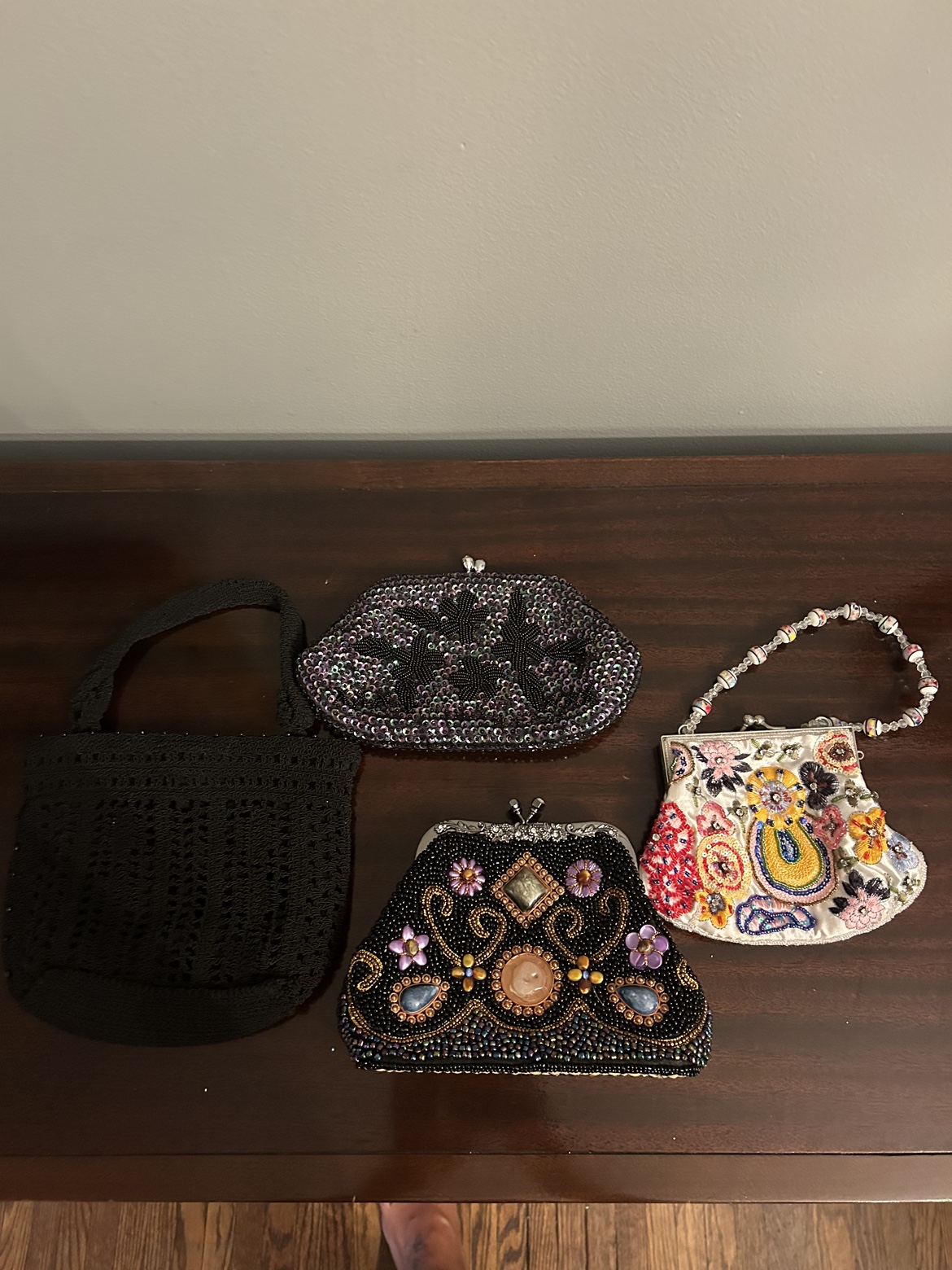 4 Beaded Handbags