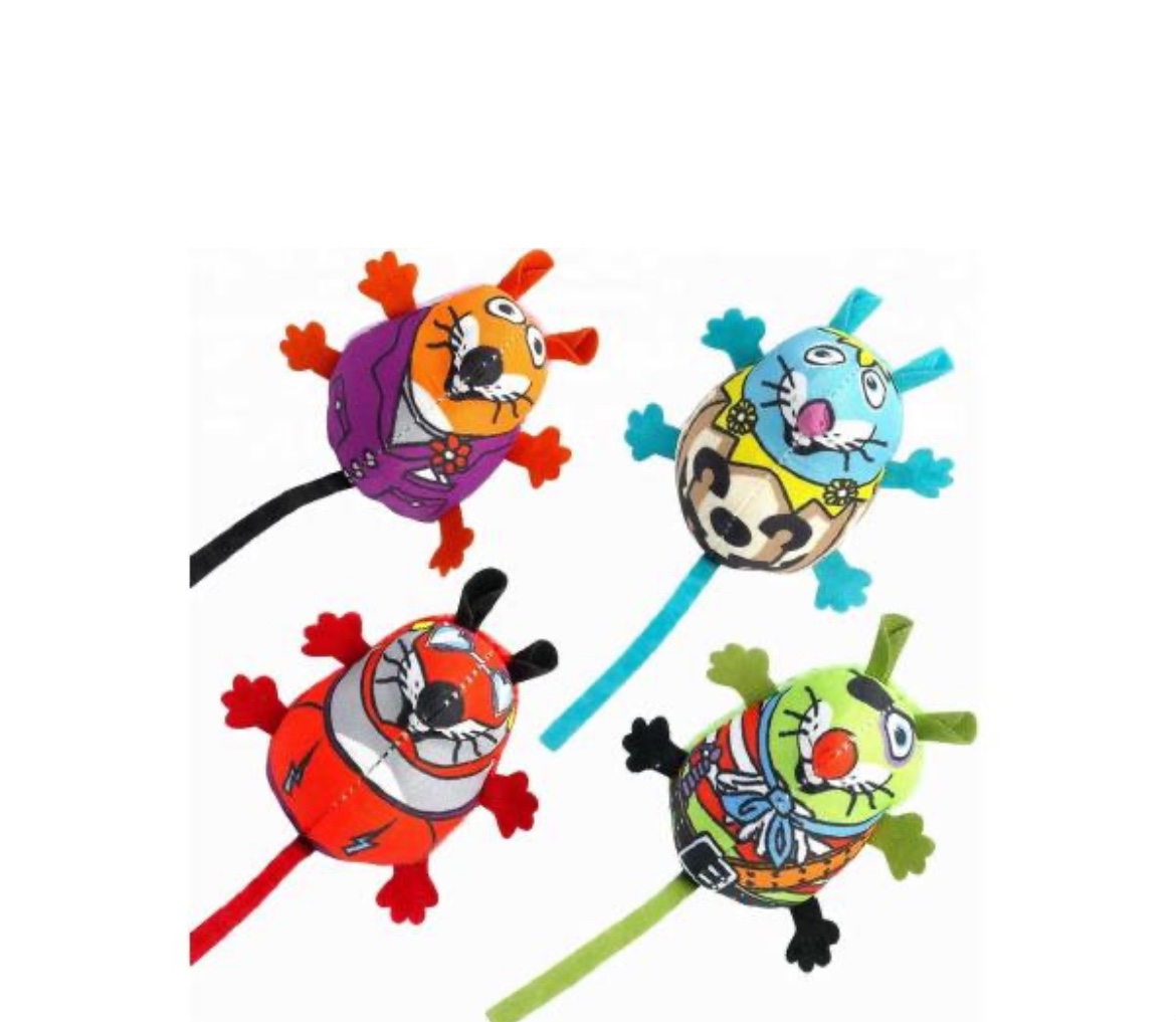 Set of 4 Catnip-Filled, and Bell Toys image indicator(2)