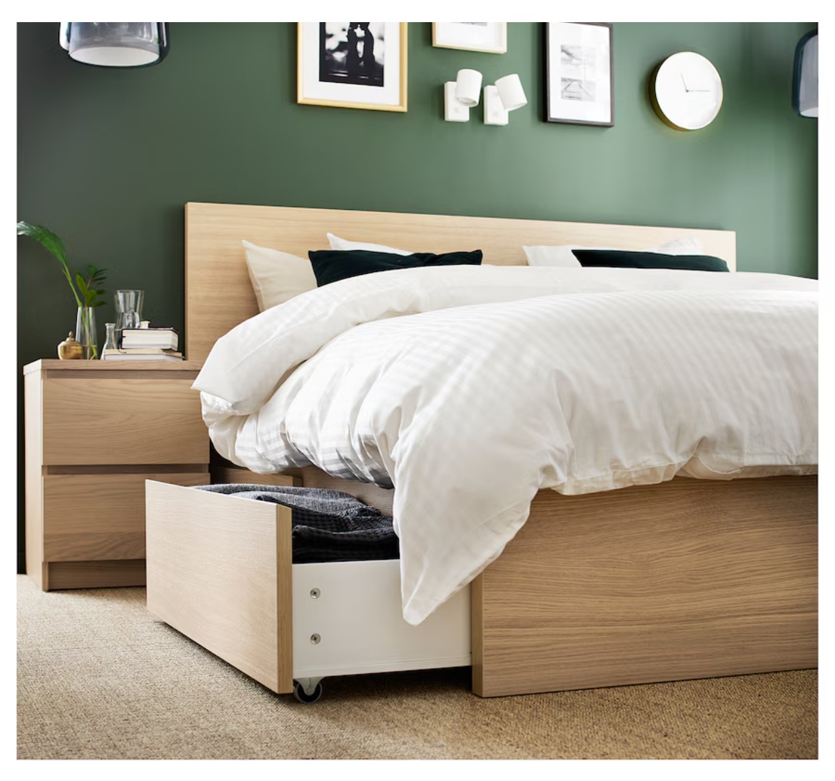 Move out sale urgent!IKEA MALM King Size  Bedframe with Storage - photo 3