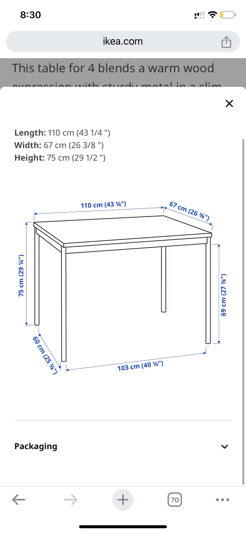 Ikea black dining table/work desk - photo 3