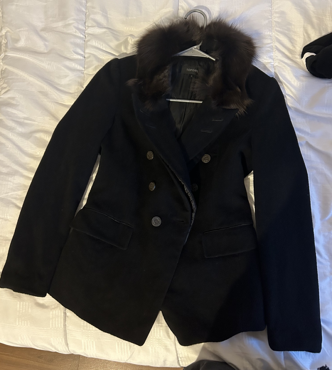 Black Fur Collared Blazer - photo 3