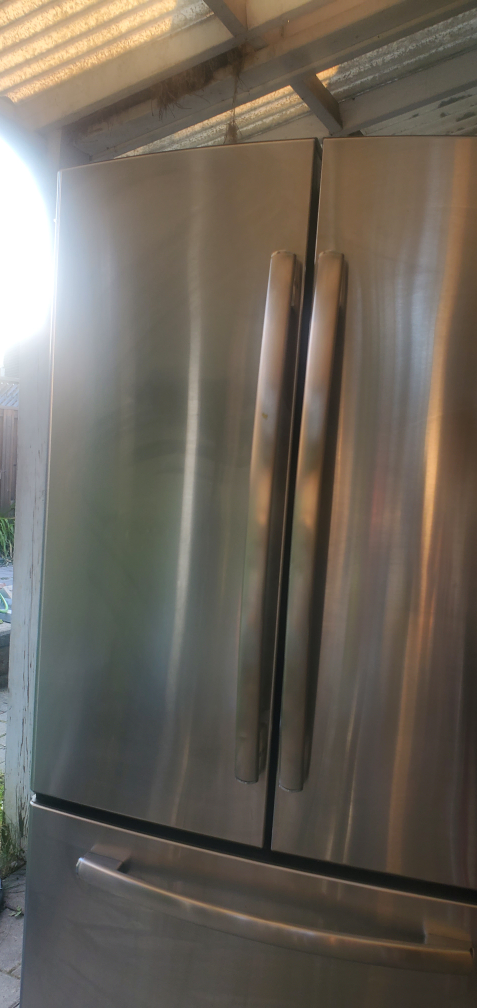 33" GE french Stainless steel fridge