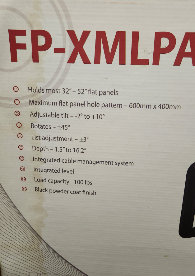 32 inch - 52 inch brand new, in the box wall mounts for tv. - photo 4