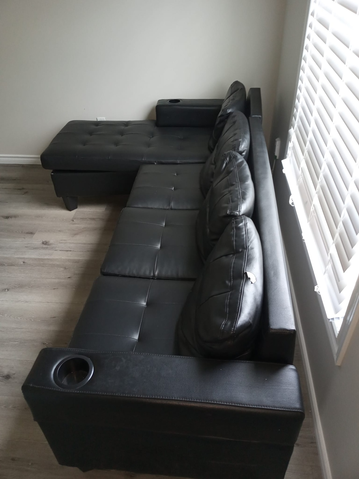 Beautiful Black Sectional