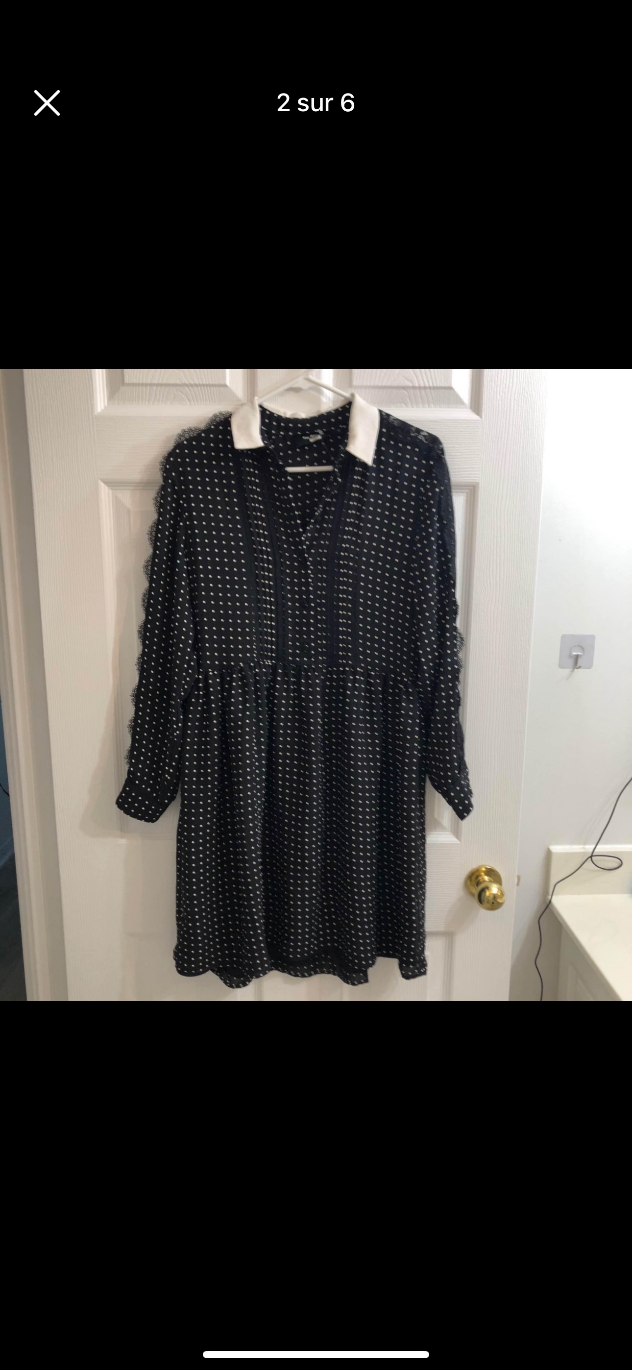 The Kooples polka dot black dress