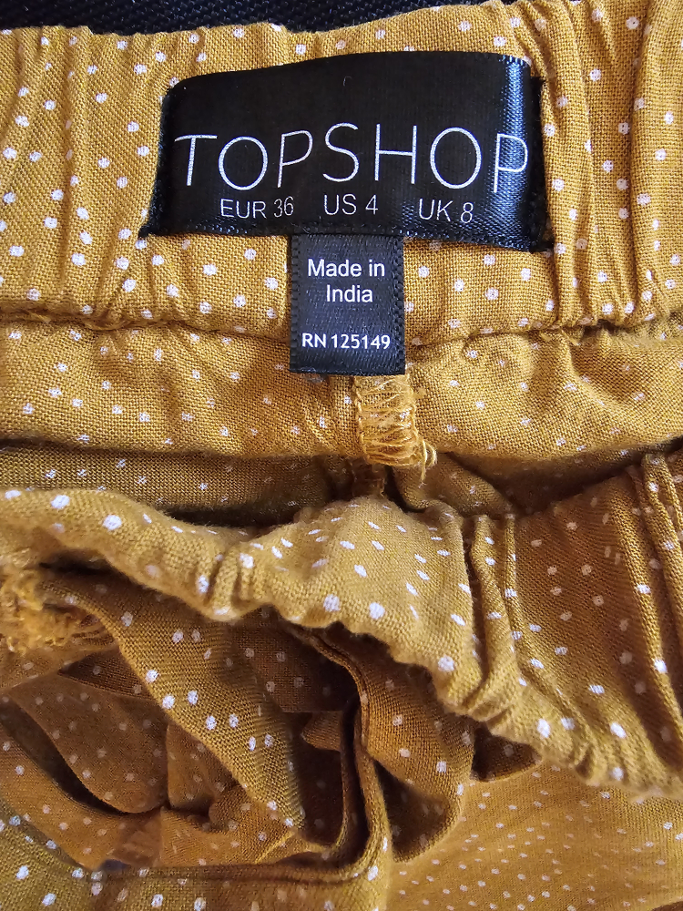 Topshop Mustard Polka Dot Shorts - photo 2