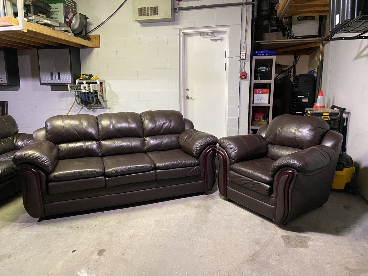 Leather Sofa Set