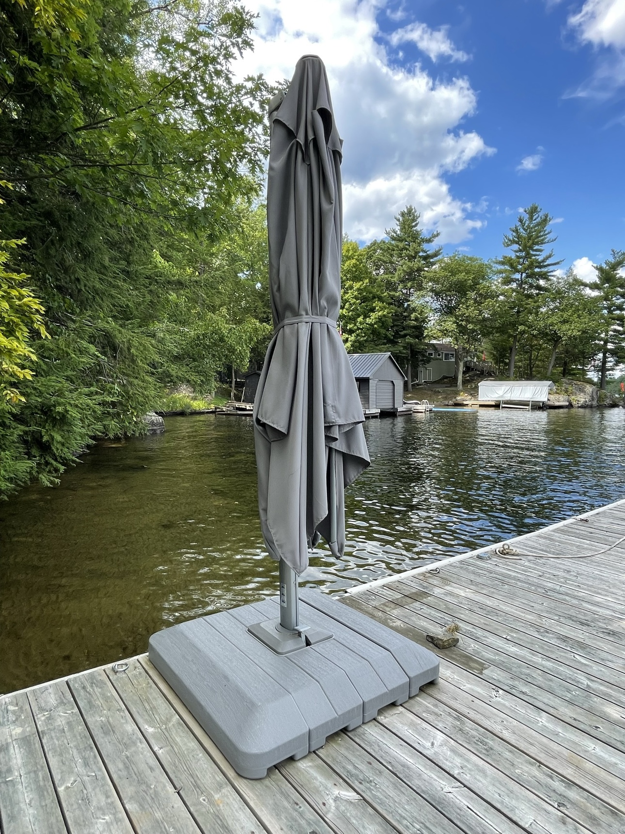 Outdoor Umbrella with Base - photo 3
