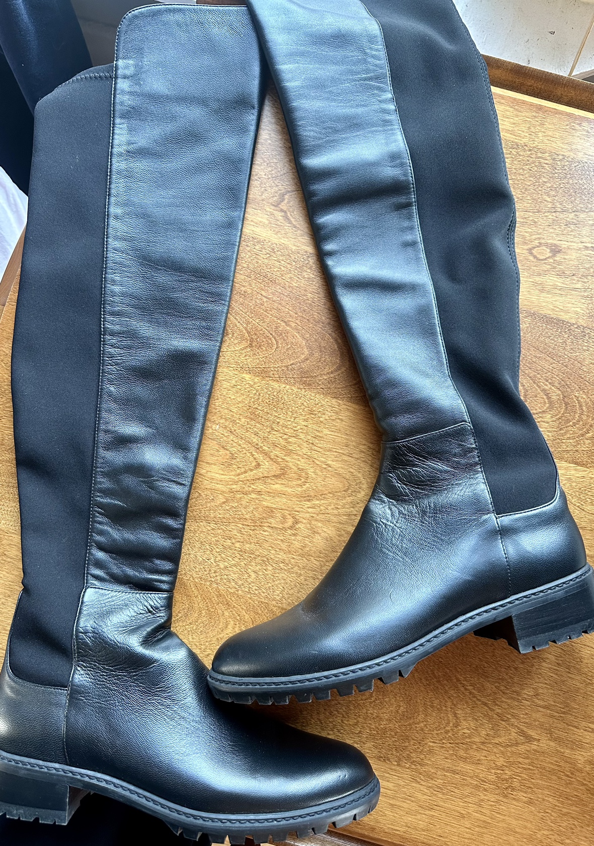 Stuart Weitzman Over the Knee Leather Boots thumbnail
