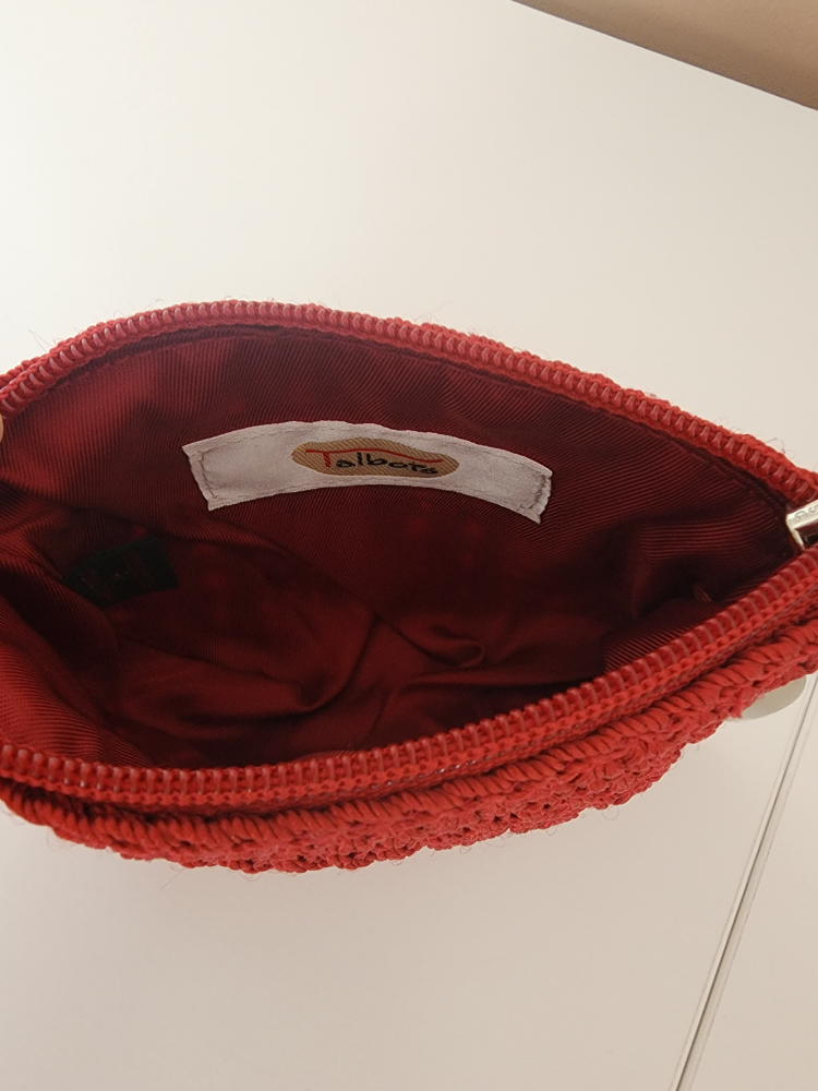 Talbots Red Crochet Coin Purse image indicator(2)