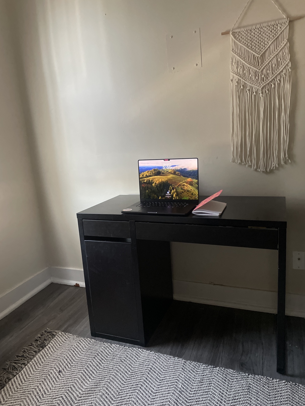 Black Desk with Storage