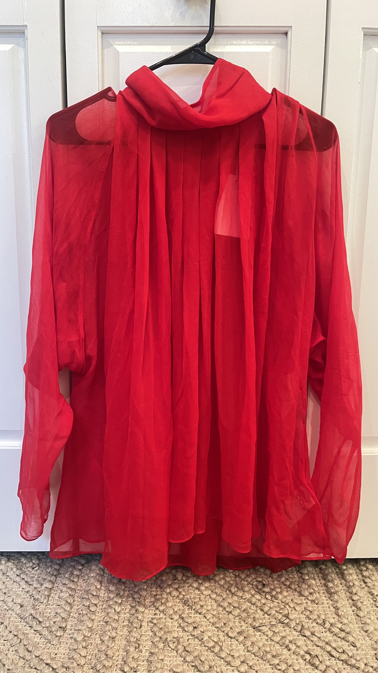 COS Red Silk Blouse - photo 2