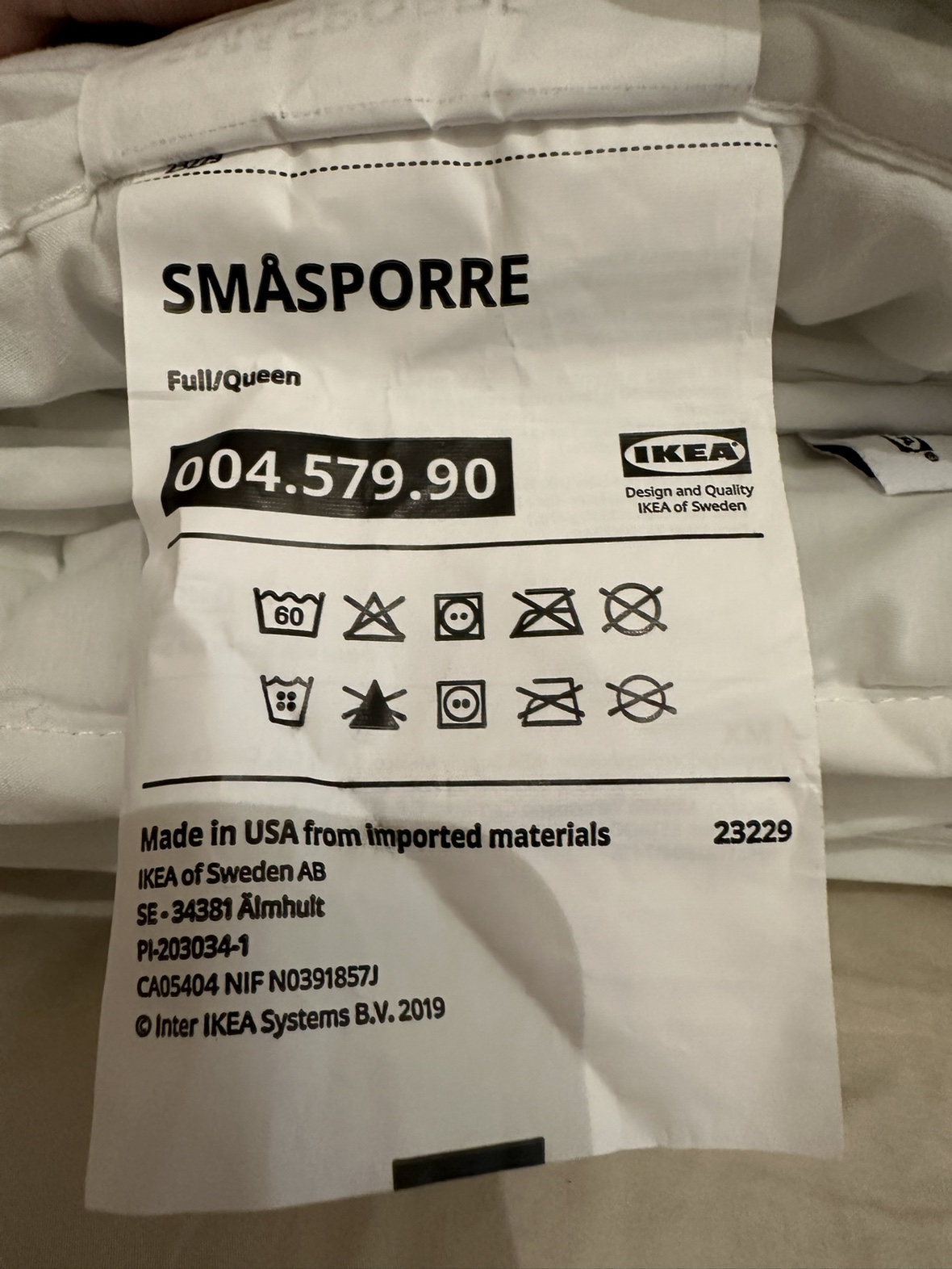 IKEA SMÅSPORRE Duvet - Full/Queen, warm, white - photo 4