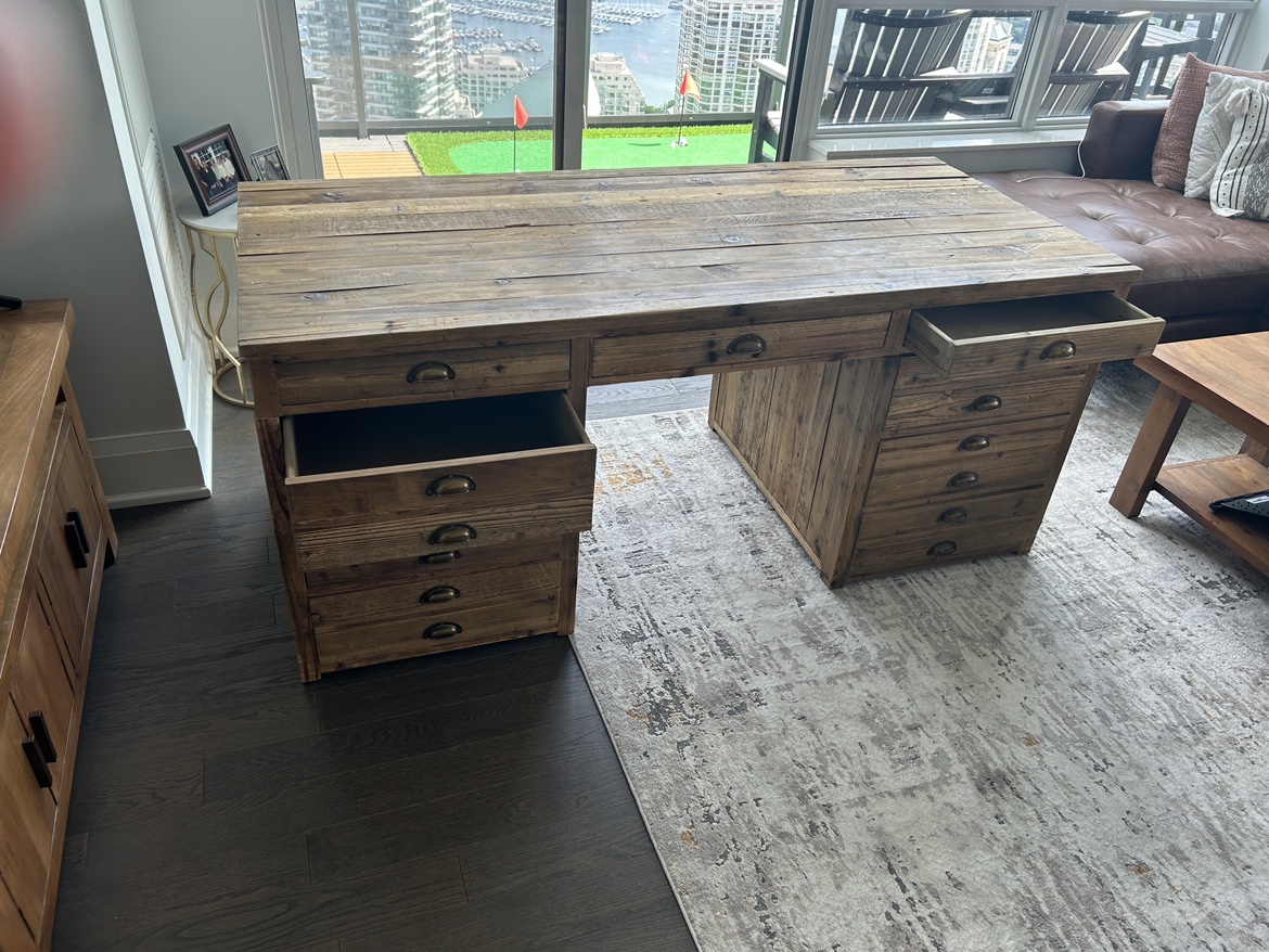 Reclaimed Wood Executive Office Desk thumbnail