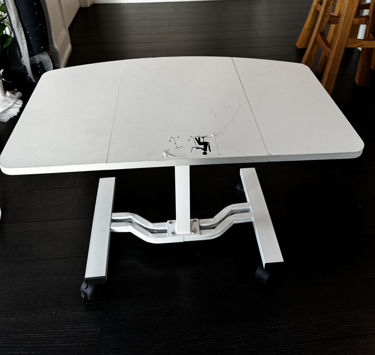 Adjustable Mobile Laptop Stand Rolling Desk Cart - photo 2