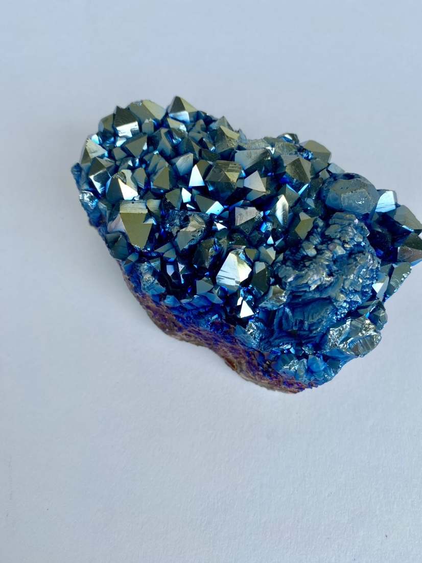 Blue Titanium Aura Quartz Cluster image indicator(4)