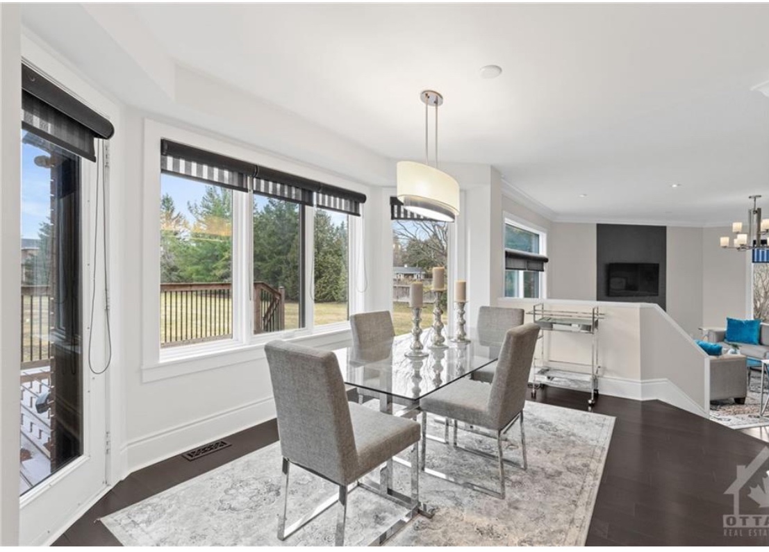 Glass Dining Table and 6 grey Chairs