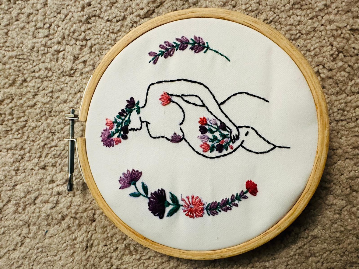Embroidered Floral Hoop thumbnail
