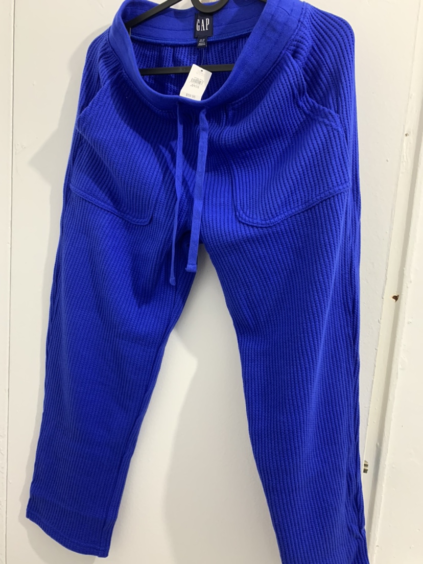 GAP Blue Waffle Knit Pants - photo 2