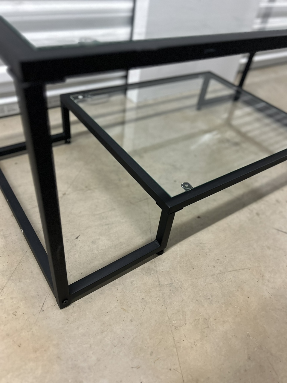 Glass and Metal Coffee Table - photo 2
