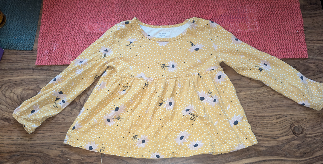 Girls Floral Long Sleeve Shirt 5T/5A thumbnail