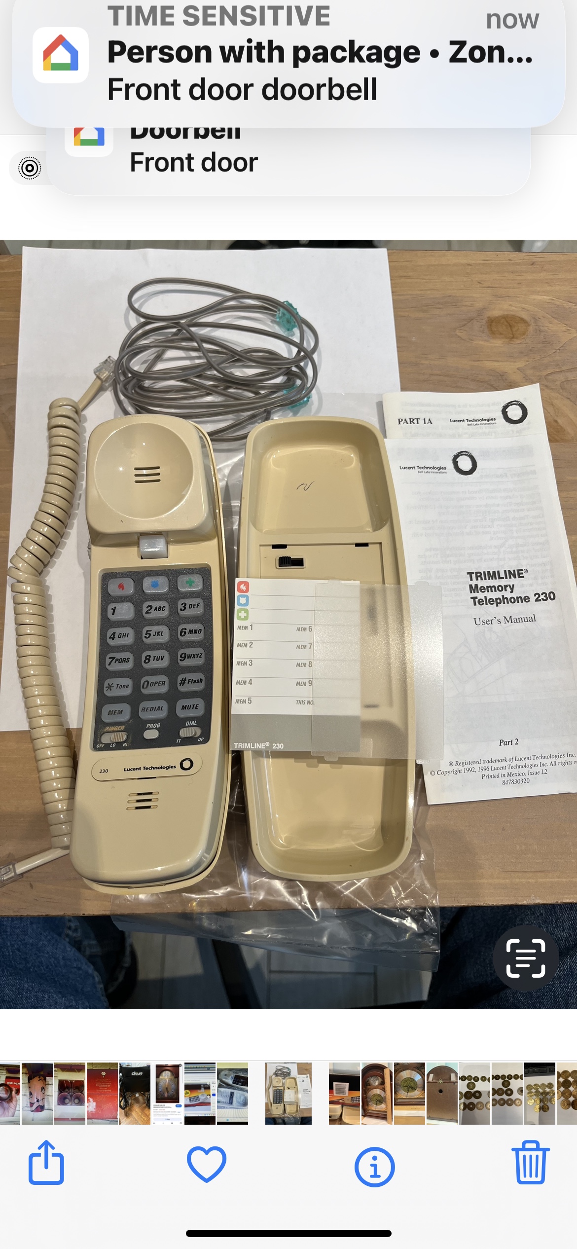AT&T Trimline  230 Landline Phone Wall Dial image indicator(2)