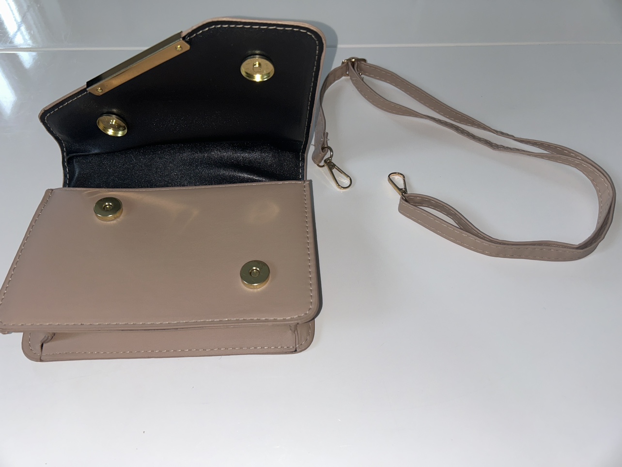 Tan Quilted Faux Leather Handbag image indicator(4)