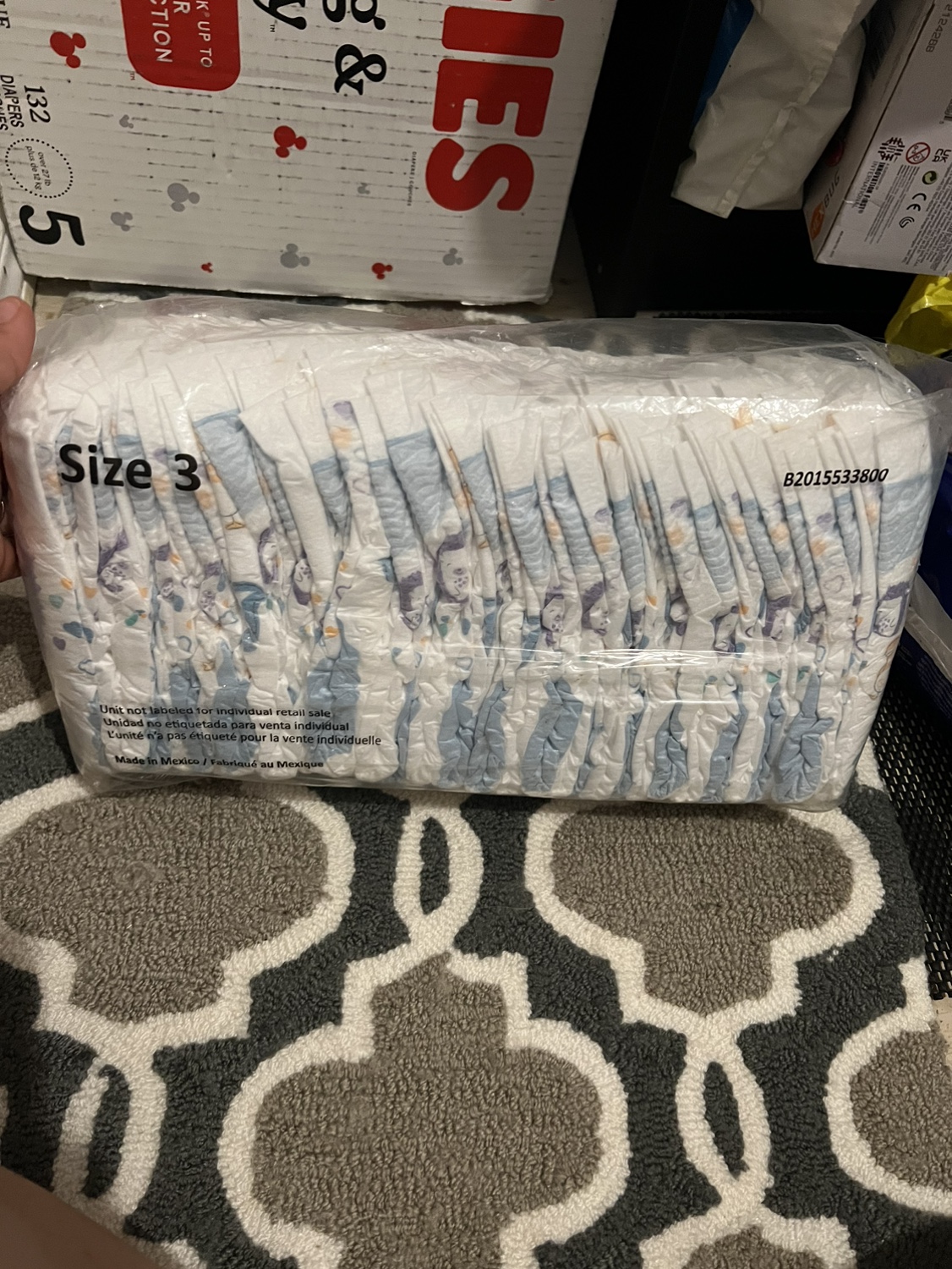 Size 3 Baby Diapers 36 count thumbnail