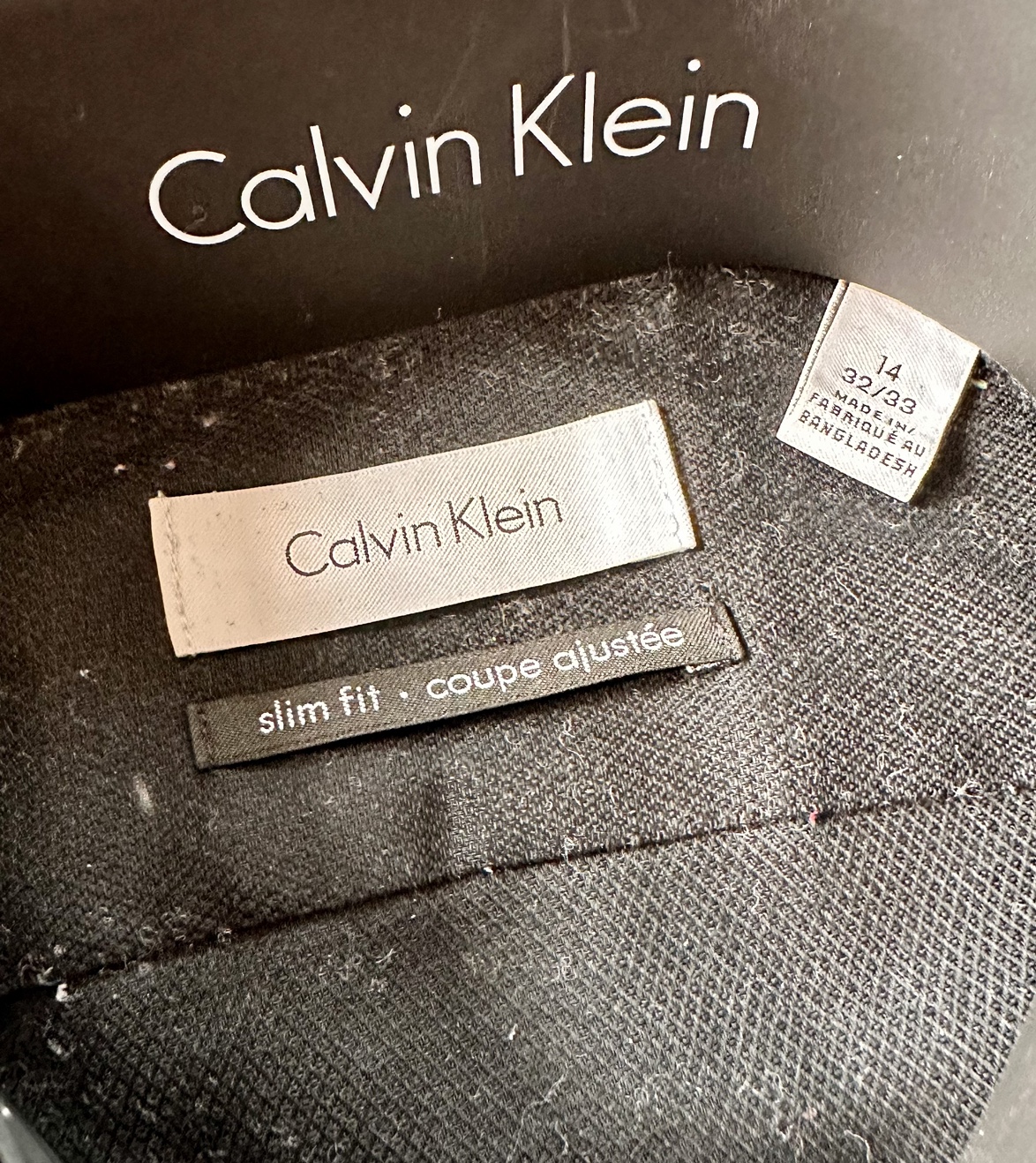 Calvin Klein Slim Fit Dress Shirt – Black (New) image indicator(3)