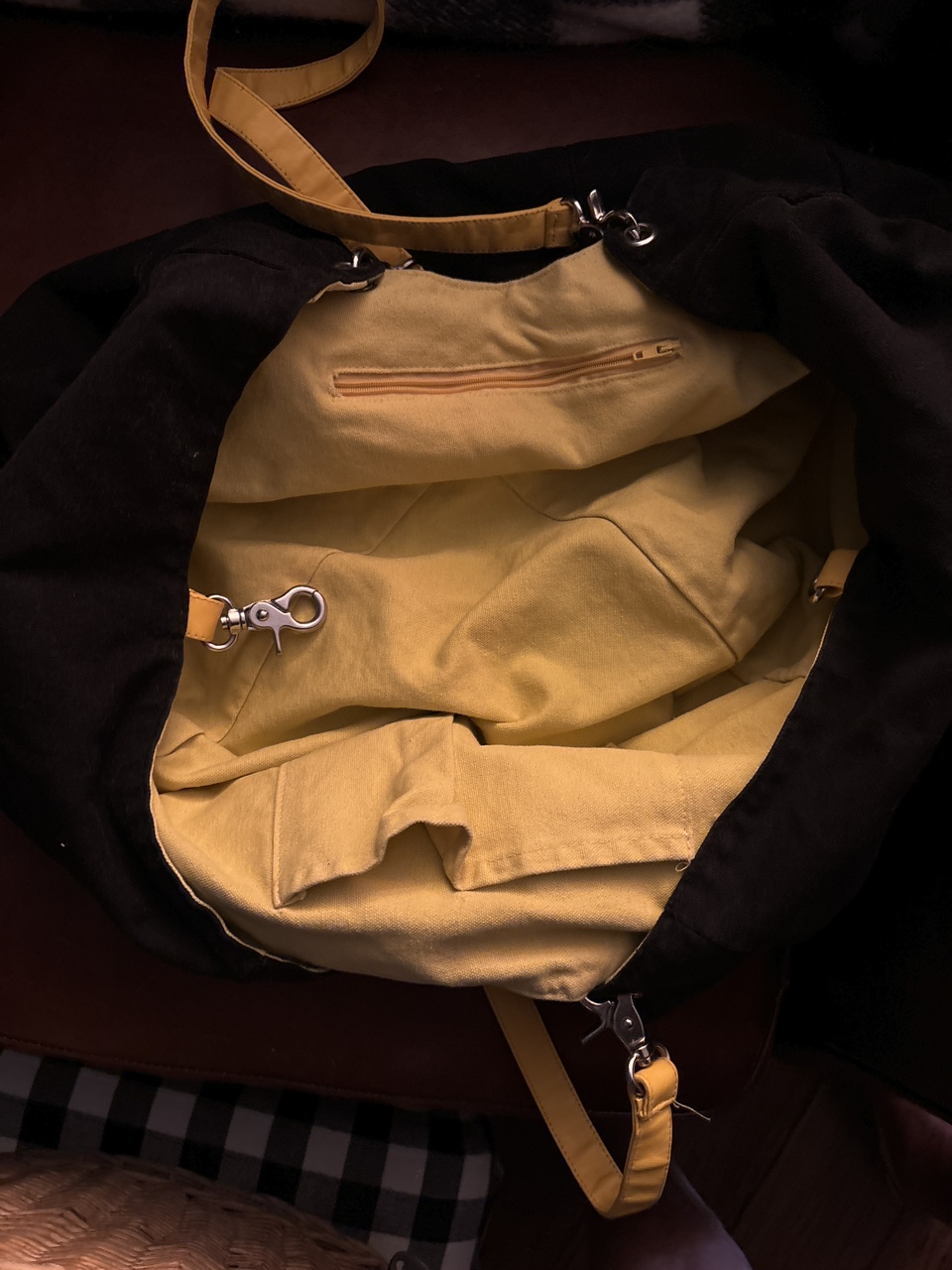 Yellow and Black Tote Bag thumbnail
