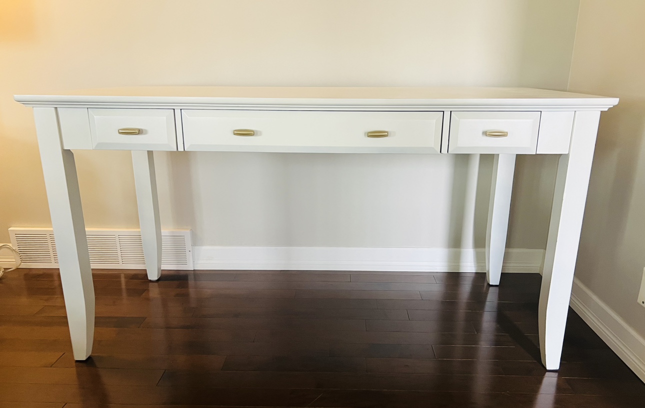 White Desk with 3 Drawers