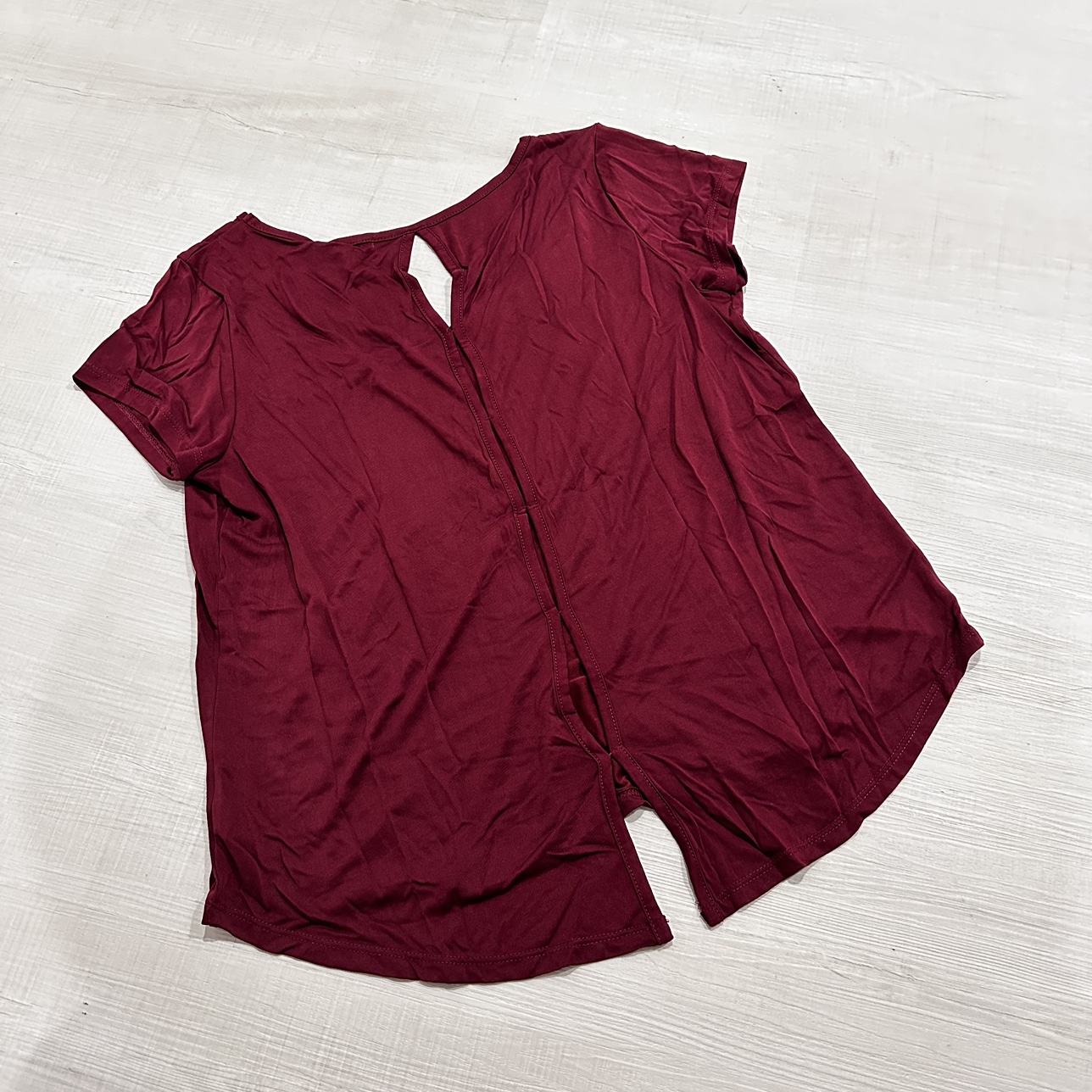 Antistar Burgundy V-Neck T-Shirt image indicator(2)