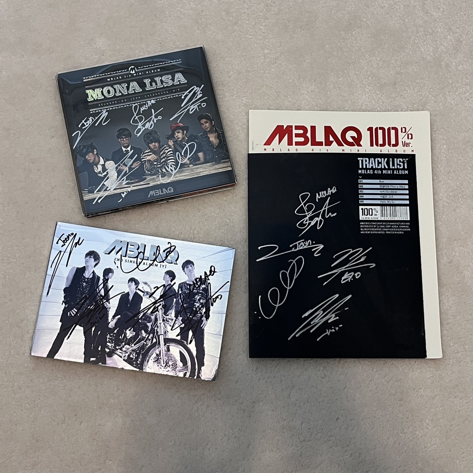 Kpop MBLAQ signed CD albums