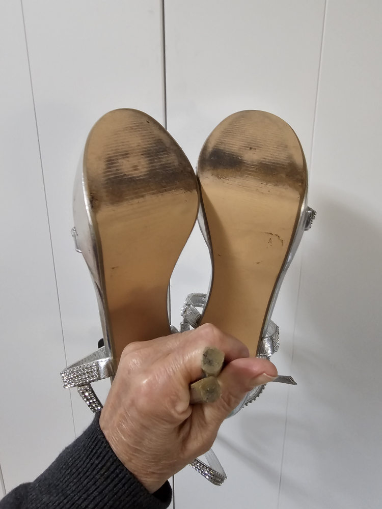 Silver Rhinestone High Heel Sandals - photo 4