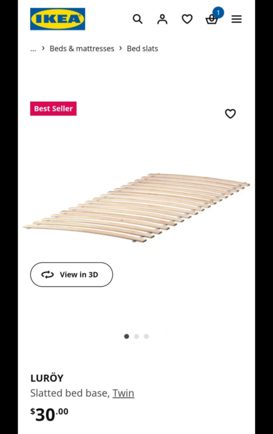 IKEA Luroy Slatted Bed Base, Twin