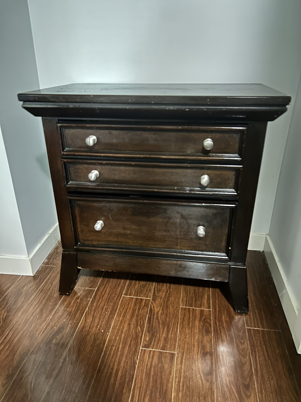 Solid wood nightstand -like new - photo 2
