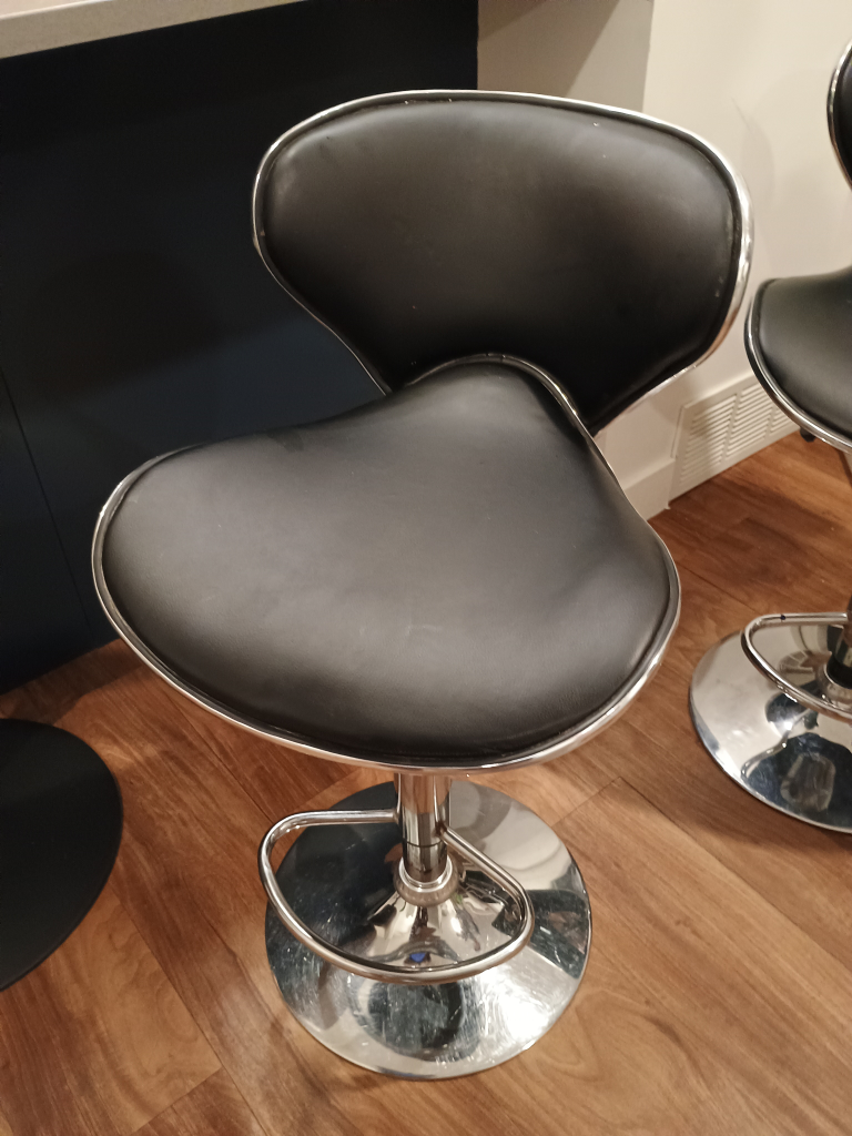 High stool chair tall black image indicator(3)