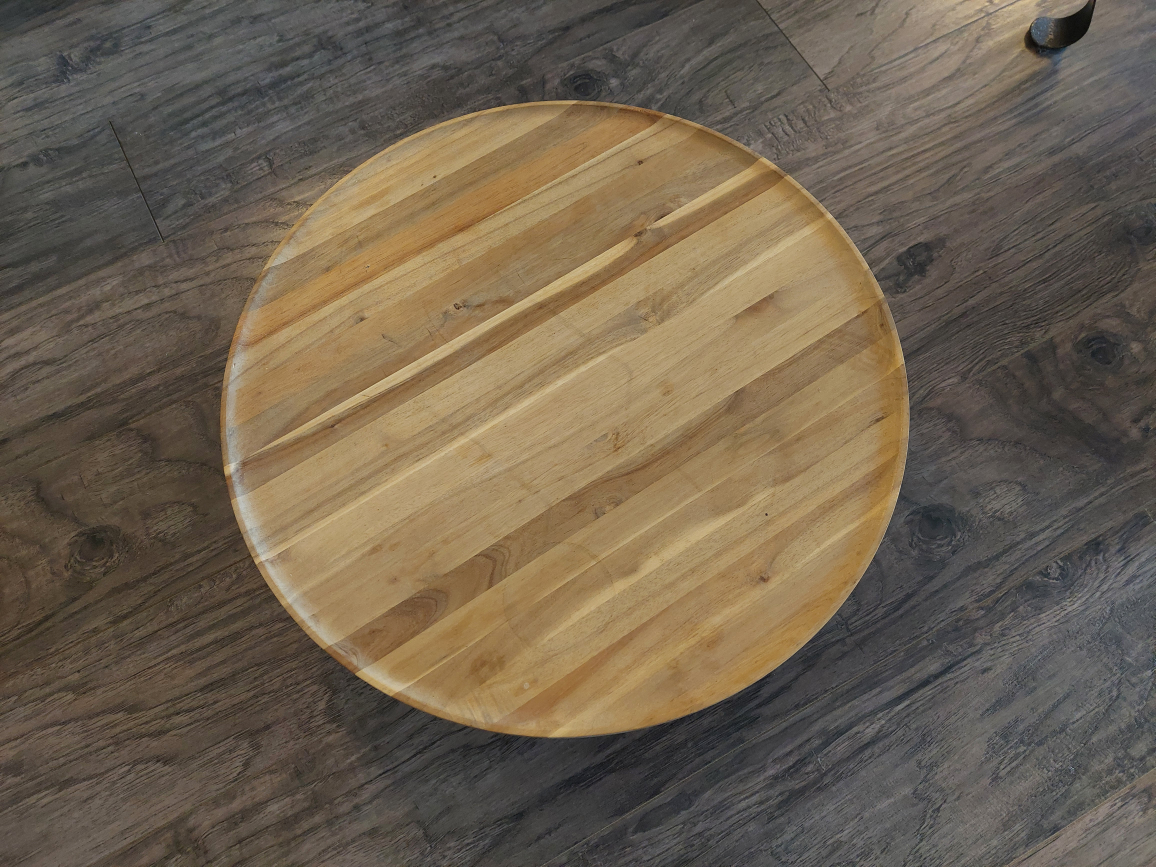 Round Wooden Tray Table - photo 4
