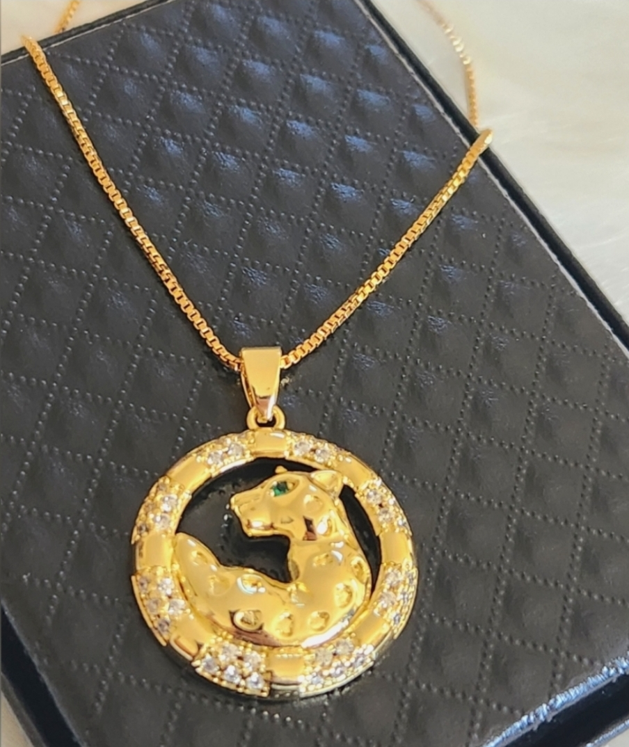 panther gold necklace *new