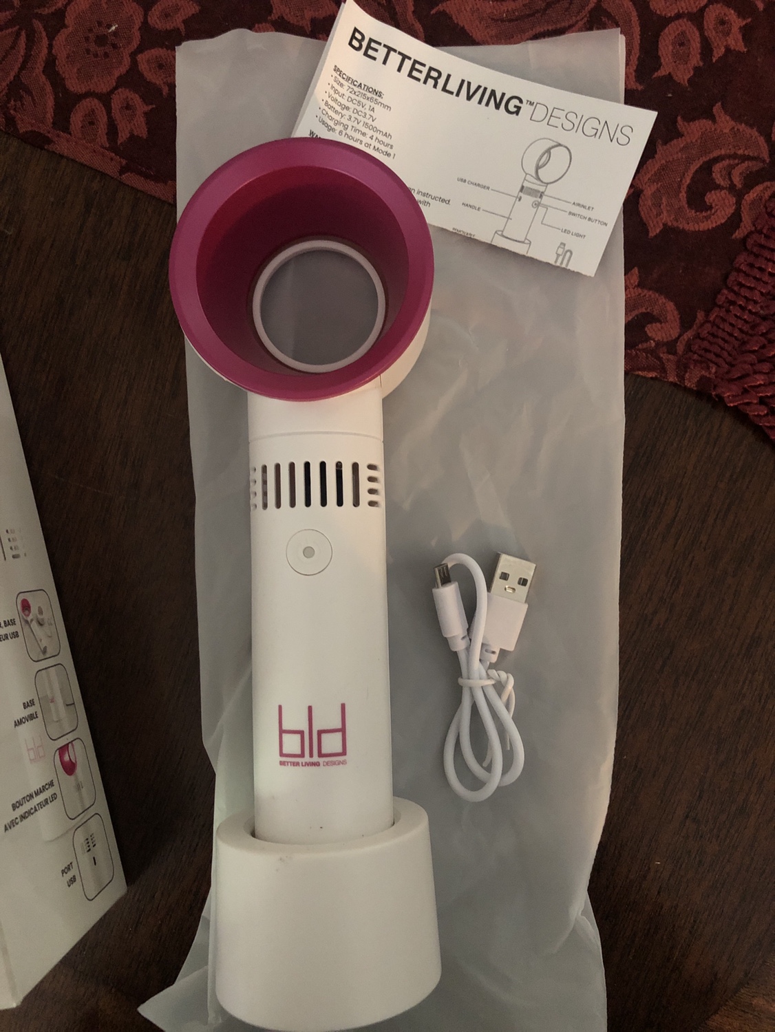 Rechargeable handheld fan - photo 2