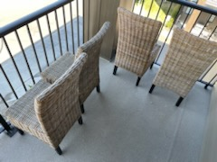 Full Set (x4) of Wicker Weave (Pier 1) High-Back Dining Chairs - photo 3