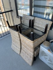 Full Set (x4) of Wicker Weave (Pier 1) High-Back Dining Chairs - photo 4