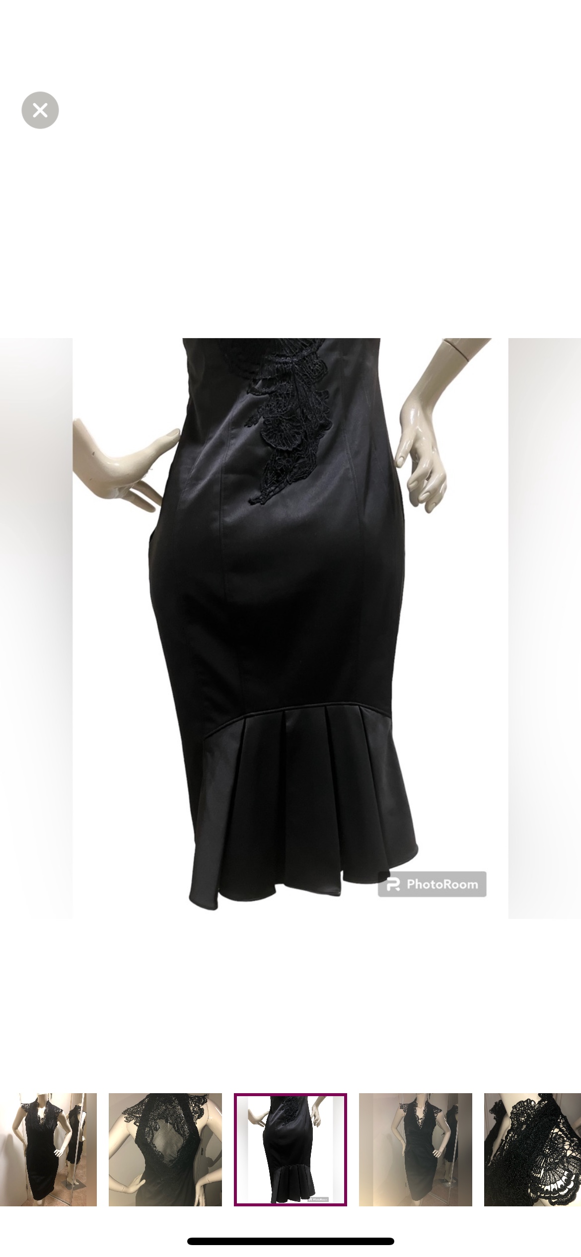 Karen Millen Black Satin Lace Dress - photo 5