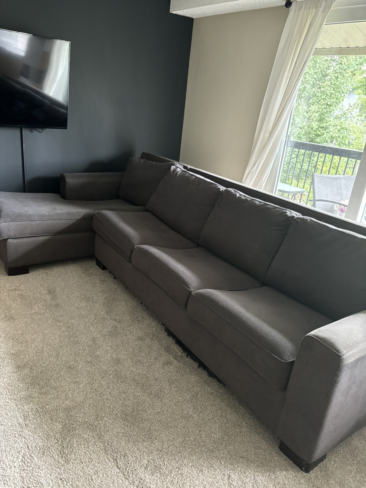 Grey sectional sofa