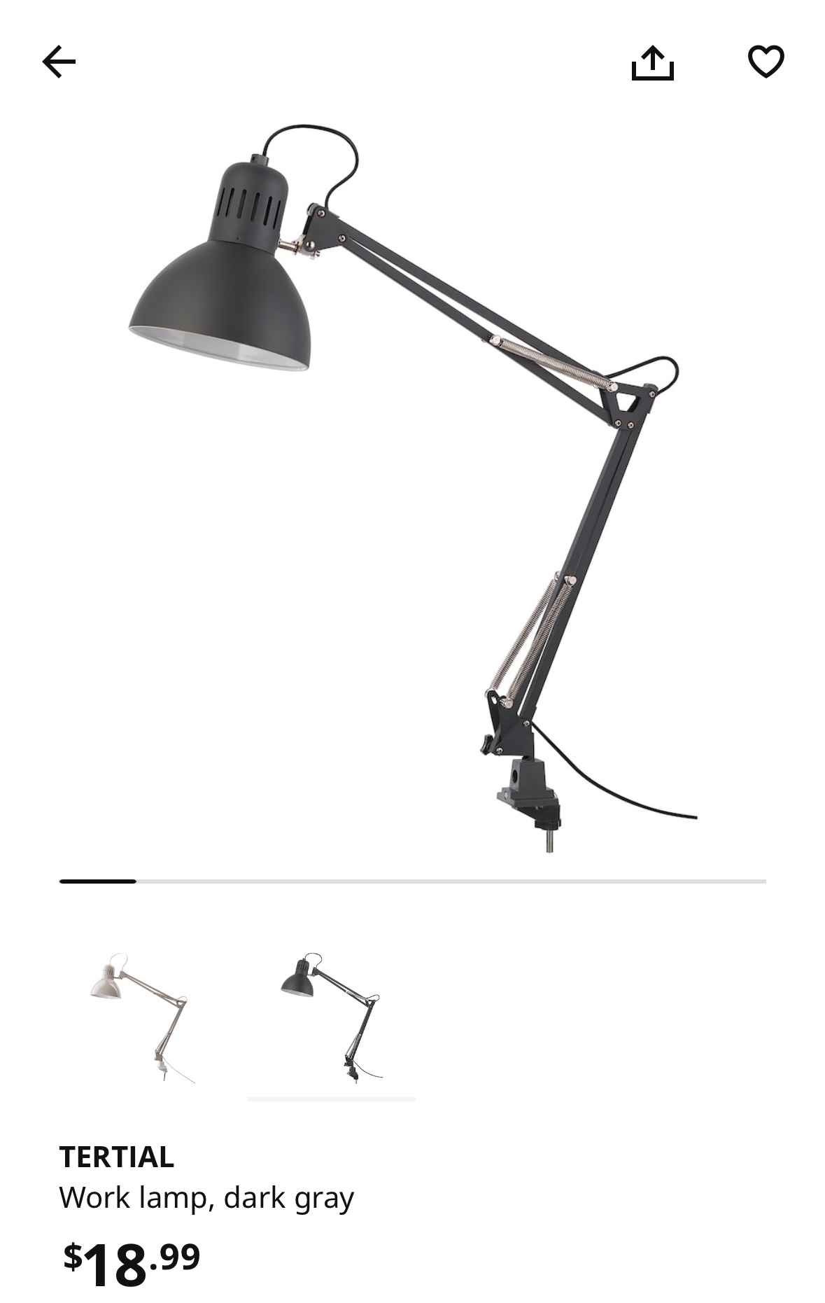 Ikea Desk Lamp (with Bulb) - photo 4