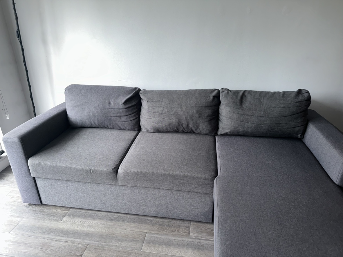 L-Shaped Sofa Bed with Storage - photo 2