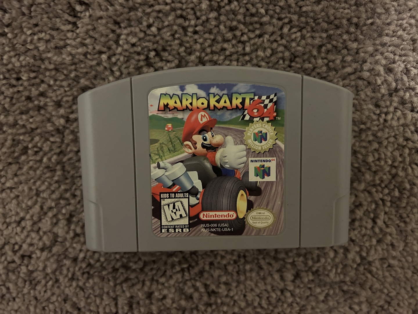 Mario Kart 64 N64 Cartridge