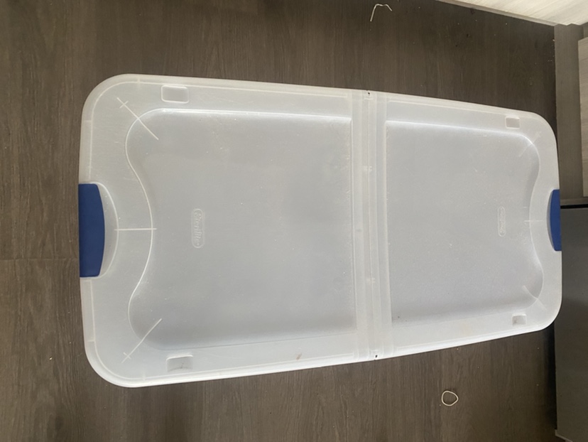 4 Clear Storage Bins with Wheels and lid thumbnail