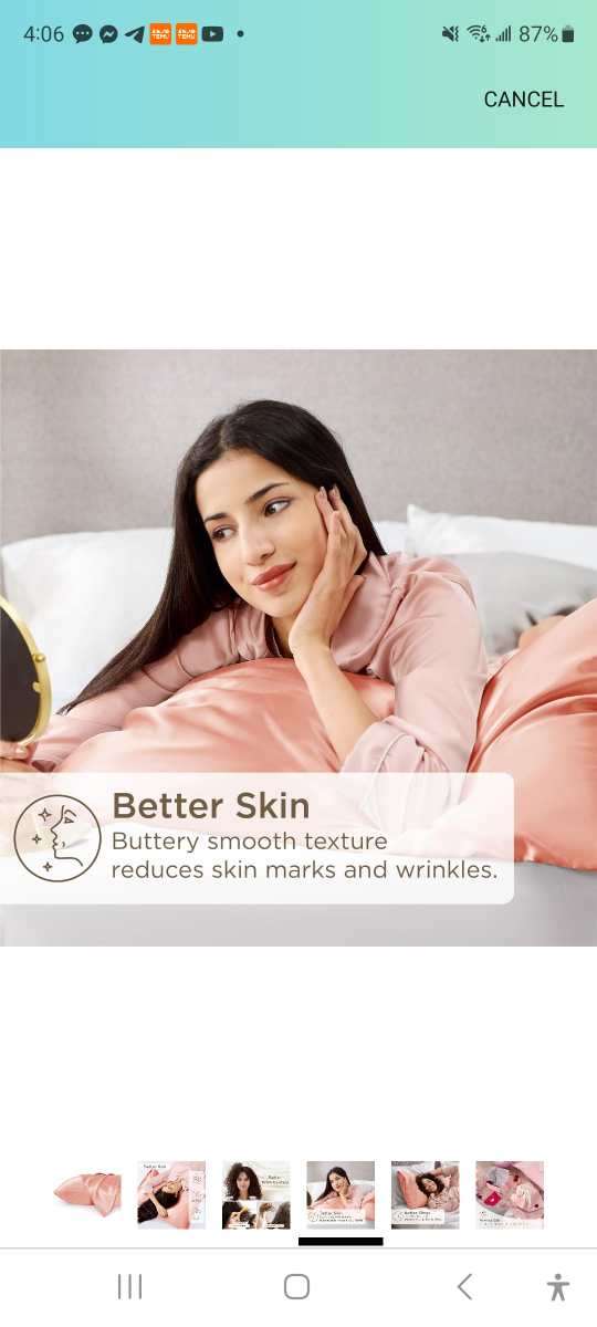 Brand new King Size Satin Pillow Case ( Peach Pe. - photo 4